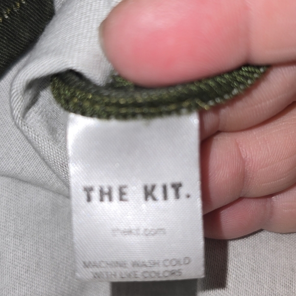 NWOT The Kit Belted Cargo Skirt In Slate Green Large Faux Wrap Side Zip A-line - Picture 9 of 10